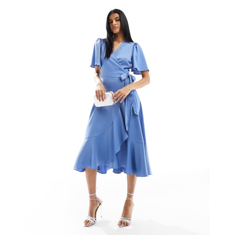 yas bridesmaid dress Elegant Royal-Blue Soft Satin One Shoulder Sleeveless Mermaid Floor Le   SposaBridal