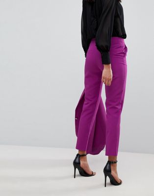 purple cigarette trousers