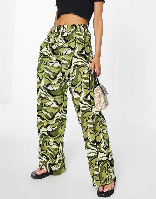 Y.A.S - Broek met wijde pijpen en golvende print, deel van co-ord set