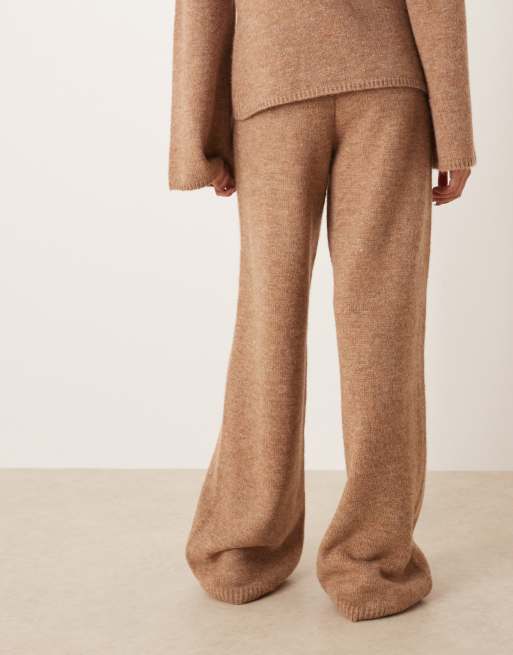 YAS - Broek met wijde pijpen in lichtbruin, deel van co-ord set, 5 van 5