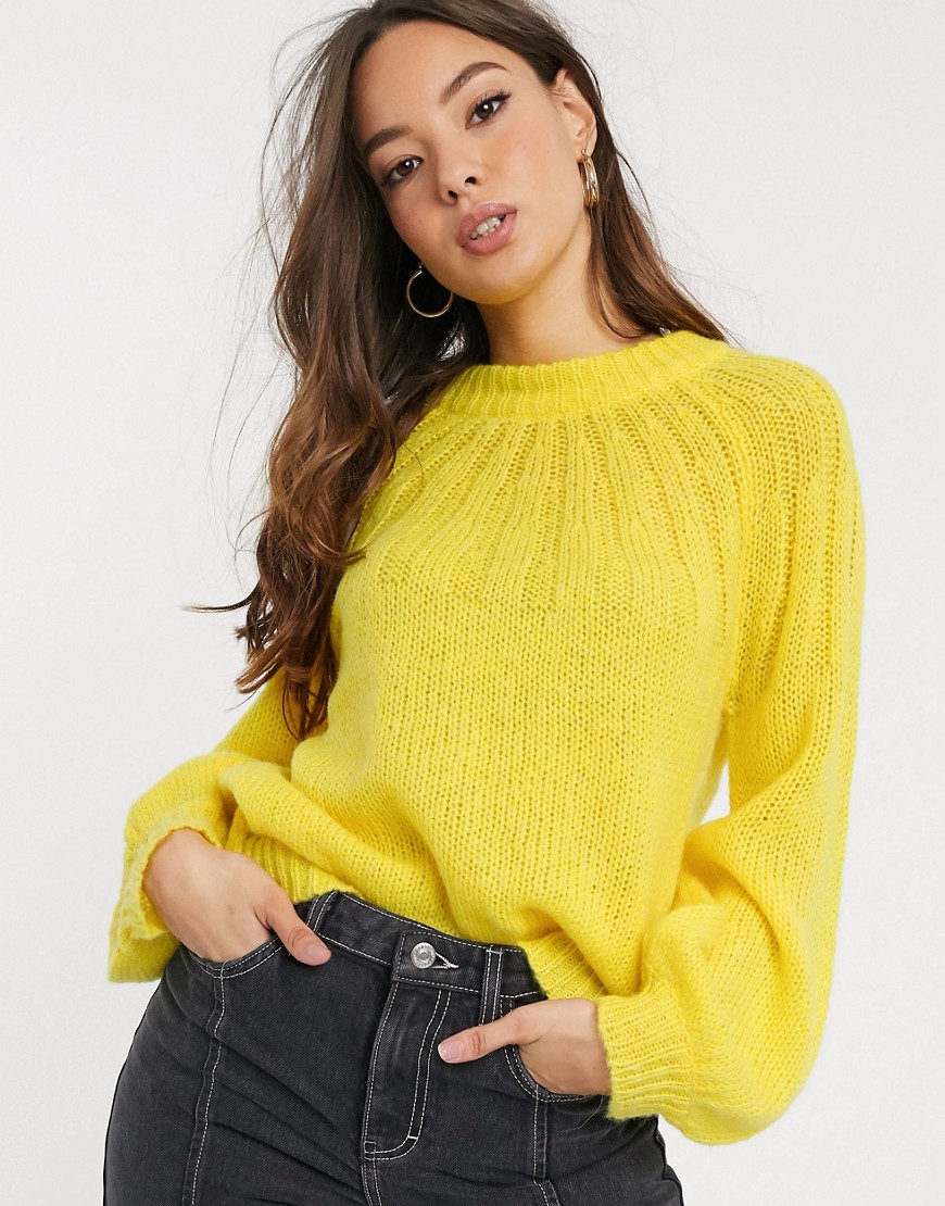 Y.A.S brushed high neck jumper-Yellow