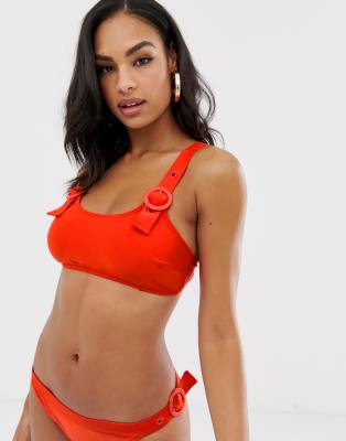 buckle strap bikini top