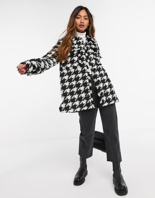 Y.A.S - Camicia giacca oversize in pied de poule