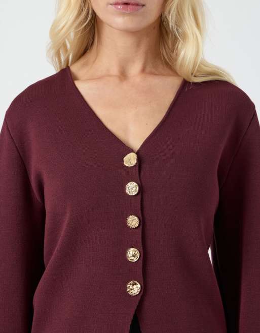 YAS cardigan lavorato a maglia in port royale, 4 di 6