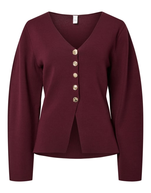 YAS cardigan lavorato a maglia in port royale, 5 di 6