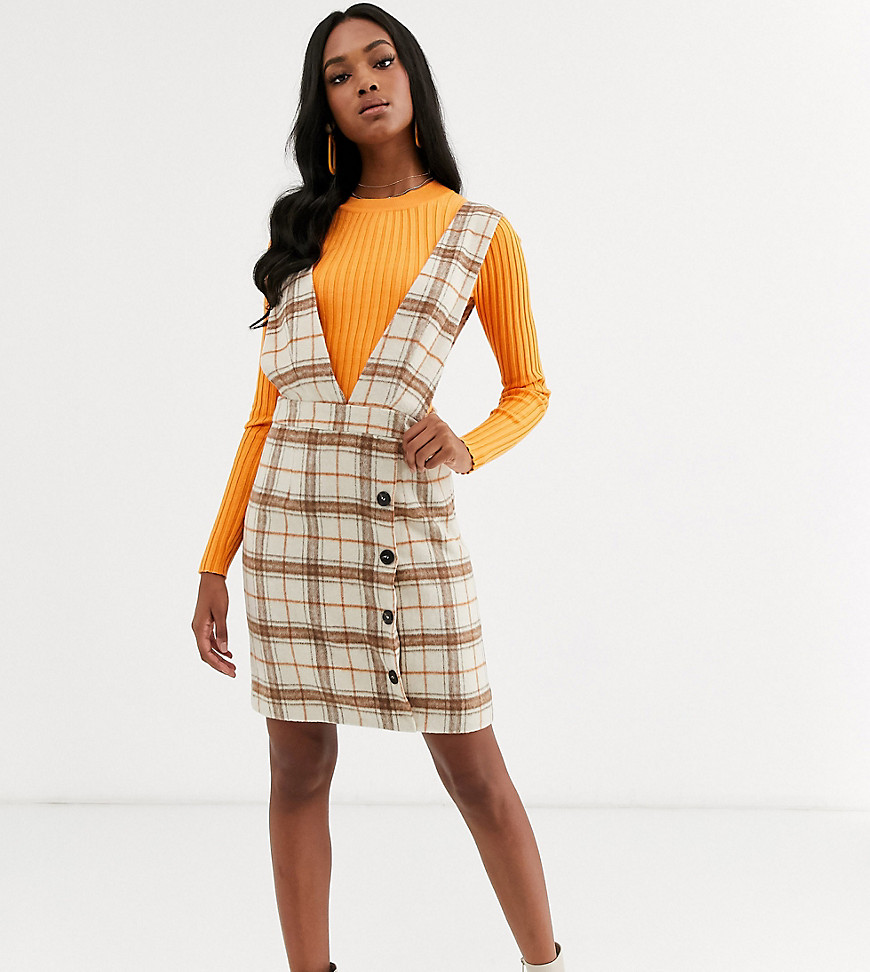 Y.a.s Check Pinafore Mini Dress With ...
