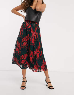 midi skirt chiffon