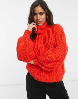 chunky roll neck sweater
