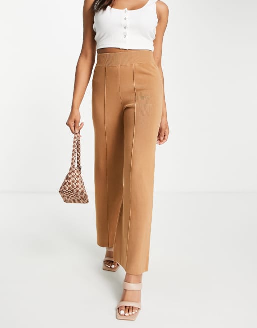 Y.A.S co-ord wide-legged pants in camel, 4 of 4