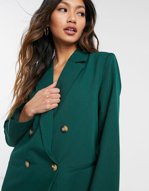 Y.A.S double breasted blazer co-ord in dark green