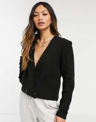 Y.A.S double breasted cardigan in black - ASOS Price Checker
