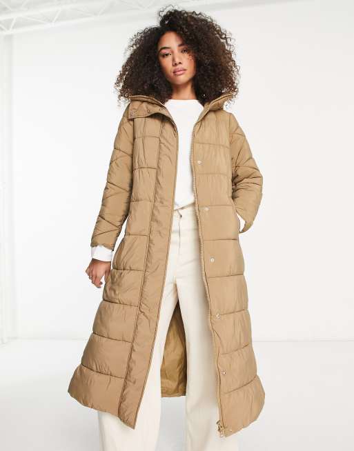 Y.A.S Doudoune longue Beige ASOS