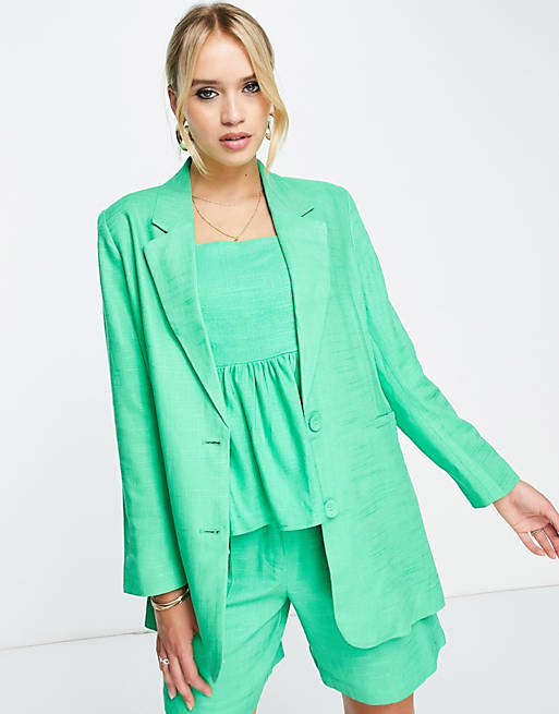 Y.A.S - Elegante blazer in groen, deel van co-ord set