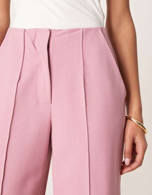 YAS – Elegante Hose in Lilas-Rosa mit hohem Bund und weitem Bein, Kombiteil, 2 von 5