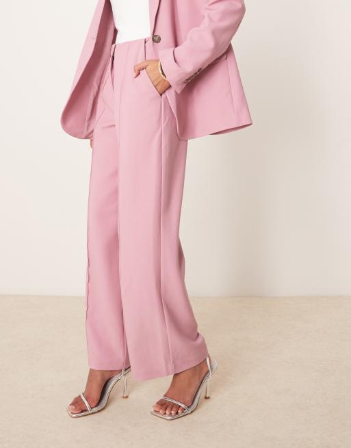 YAS – Elegante Hose in Lilas-Rosa mit hohem Bund und weitem Bein, Kombiteil, 4 von 5
