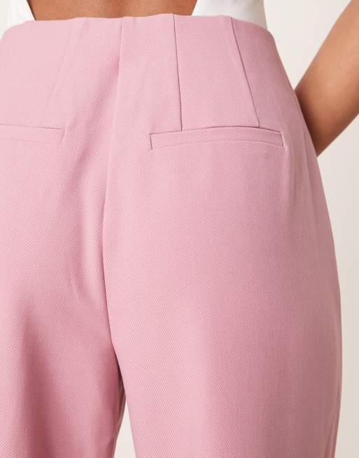 YAS – Elegante Hose in Lilas-Rosa mit hohem Bund und weitem Bein, Kombiteil, 5 von 5