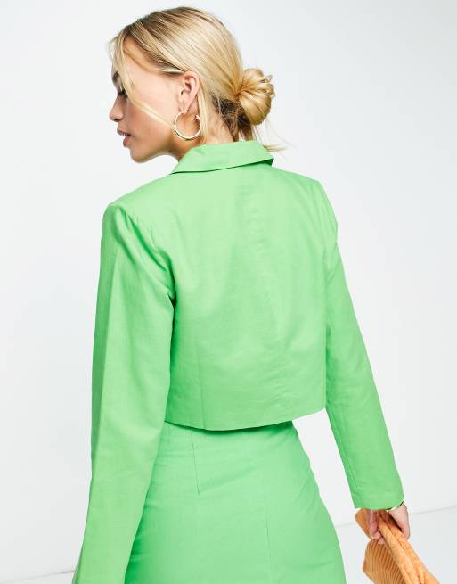 Lime green hotsell linen jacket