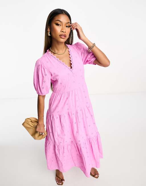 Maxi dress online roze