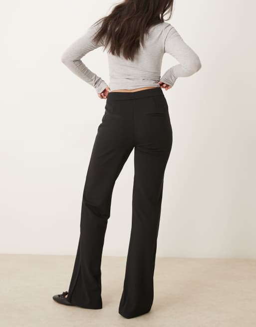 YAS - Flare-broek met stretch en hoge taille in zwart, 5 van 5