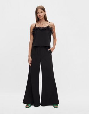Y.A.S flared tailored trousers co-ord in black - ASOS Price Checker