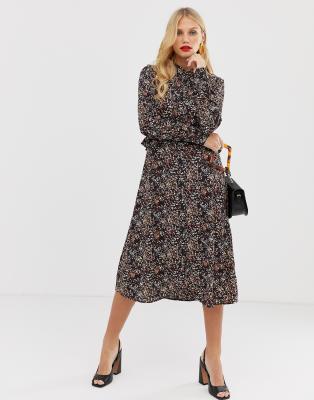 yas floral midi dress