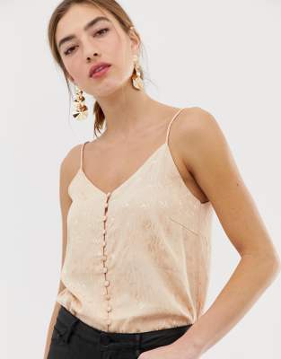 cream satin cami top