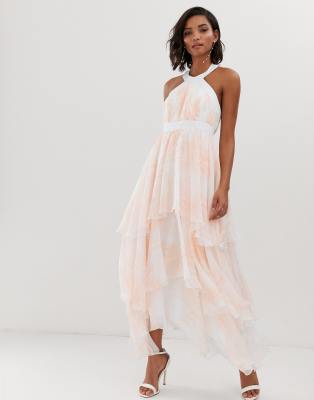 chiffon maxi dress