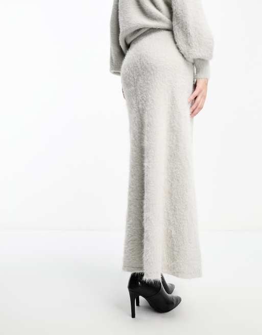 Asos design chunky ribbed midi skirt in recycled blend online