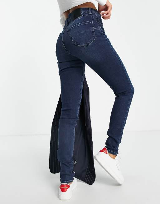 Y.A.S - Formgivende jeans i mørkeblå, 3 af 4