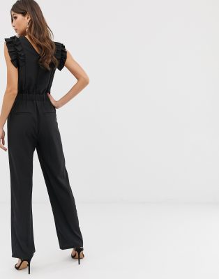 macy's black and white jumpsuit