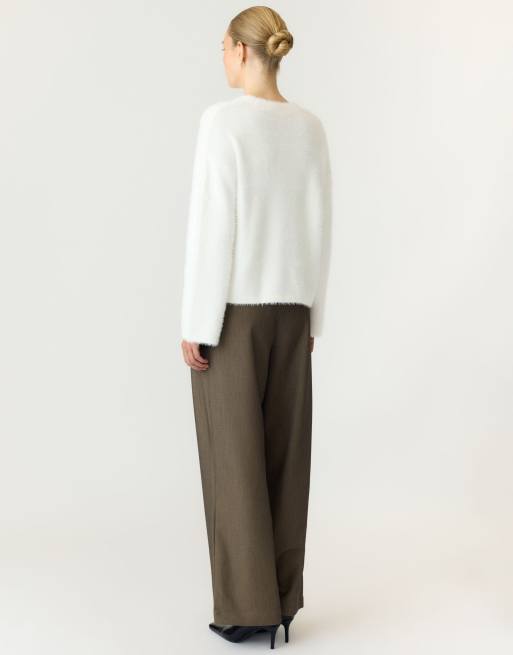 YAS gebreide pullover in sterwit, 2 van 7