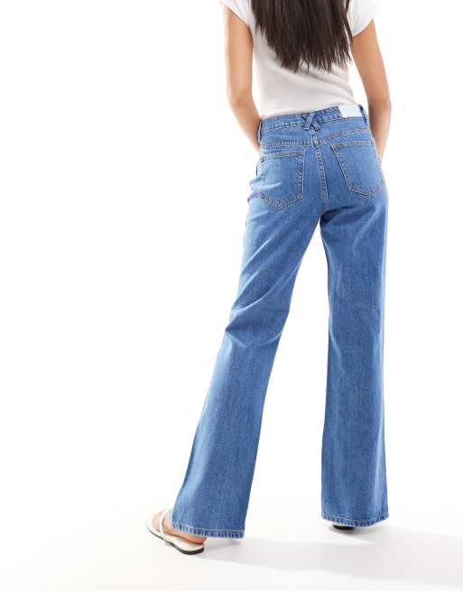 Y.A.S - Gesplitste jeans met rechte pijpen in twee kleuren blauw, 5 van 5