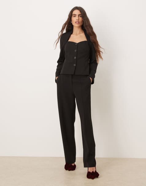 YAS - Getailleerde broek in zwart, deel van co-ord set - view 1