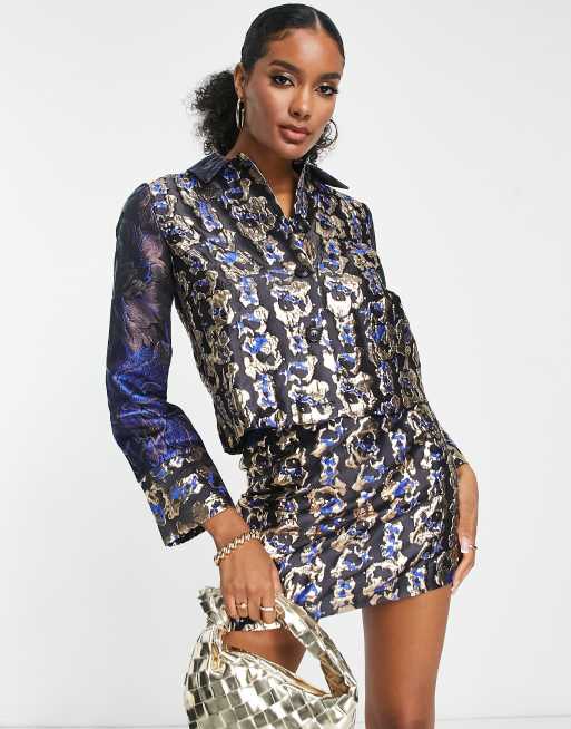 Y.A.S - Giacca jacquard multicolore in coordinato