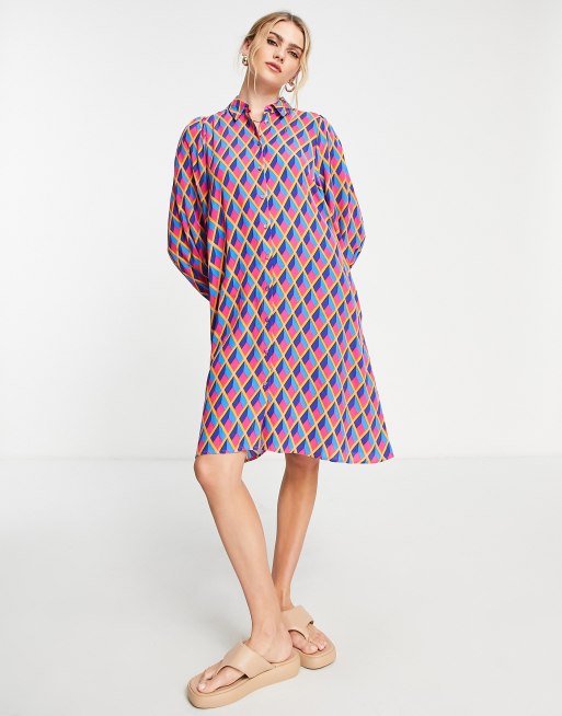 Y.A.S – Graffy – Hemdkleid mit Muster 