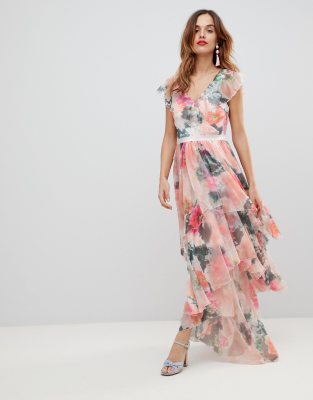 yas floral maxi dress