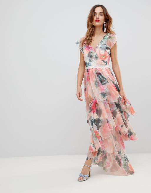 Y.A.S graphic floral print maxi dress | ASOS