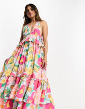 ASOS EDITION satin cami maxi dress in garden floral print