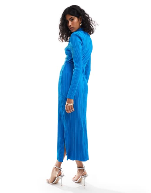 YAS STORMA LONG PLEATED DRESS