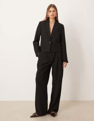 Y.a.s. High Rise Tailored Pants In Black