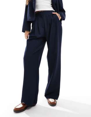 Y.a.s. High Rise Tailored Pants In Navy