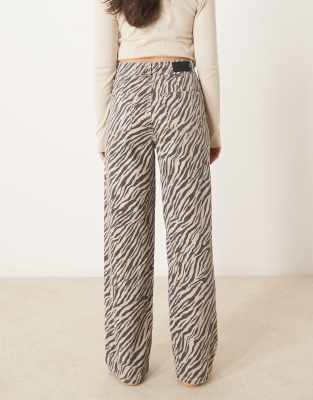Y.a.s. High Waist Wide Leg Jeans In Multi