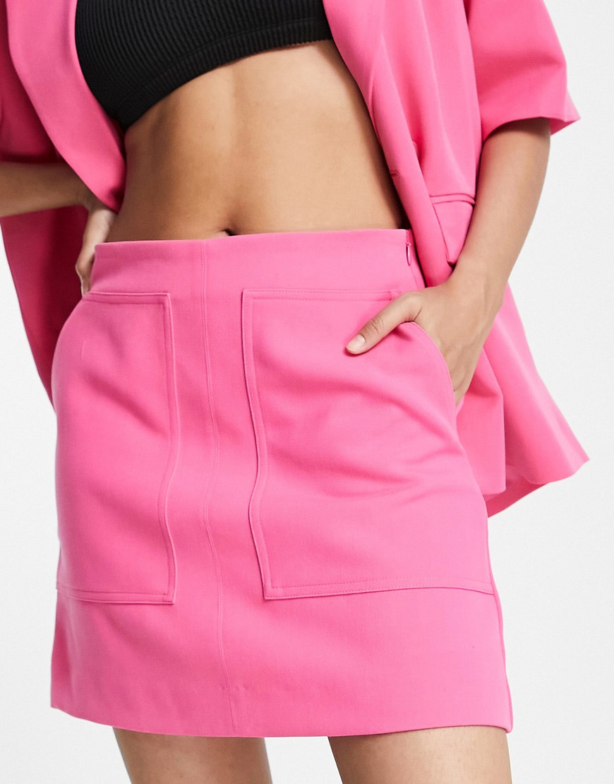 Y.A.S high waisted mini skirt co-ord in pink