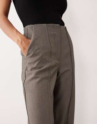 Y.a.s. High Waisted Wide Leg Pants In Gray