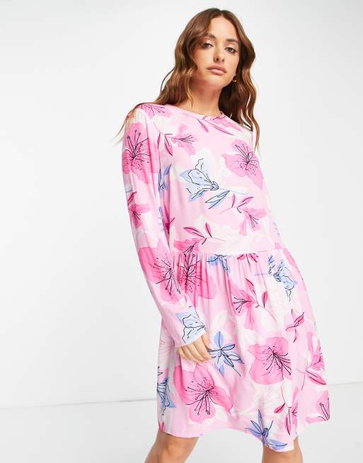 Y.A.S - Hunter - Mini jurk met bloemenprint in roze multi