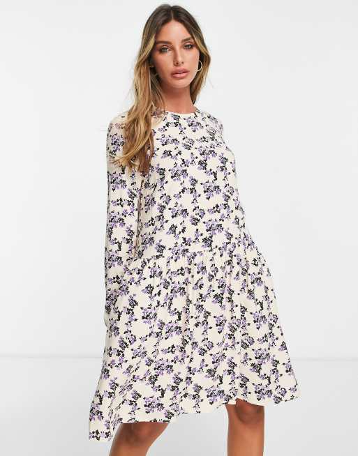 Y.A.S - Hunter - Robe courte à fleurs - Crème