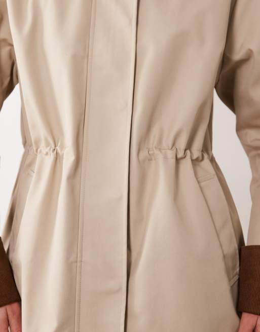 YAS - Jack van keperstof met corduroy afwerking in oxford beige, 4 van 4
