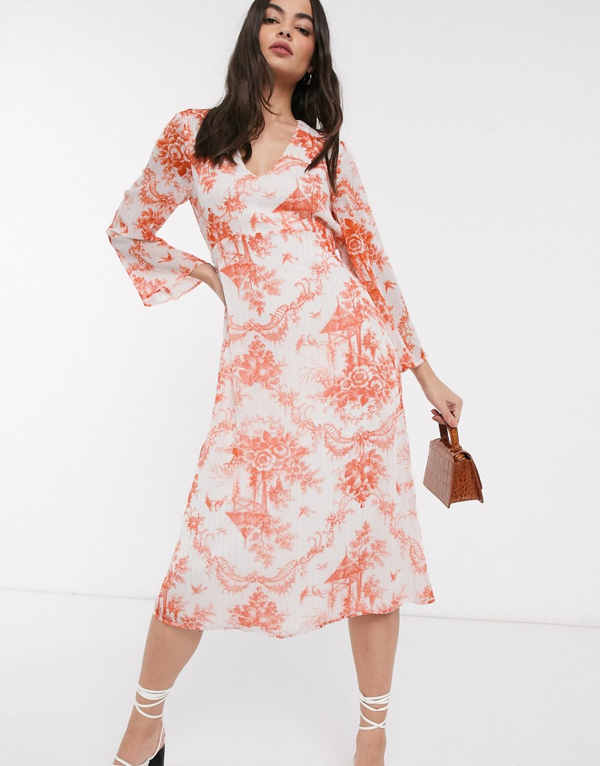 Y.A.S - Jaelynn - Midi-jurk met bloemenprint-Multi