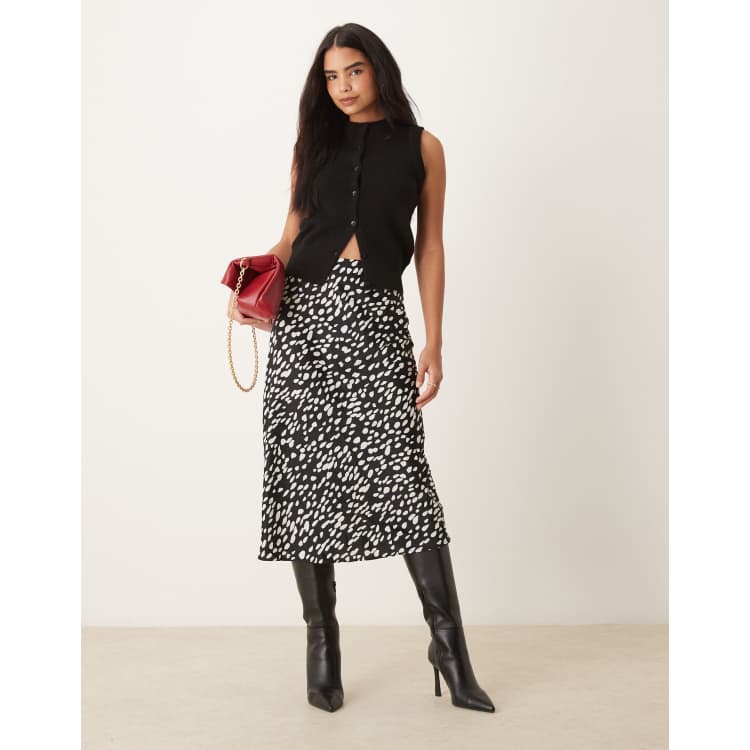 Jupe Noire Satin Fishtail (queue De Poisson) Oasis Taille 12 - Occasion Légèrement Utilisée