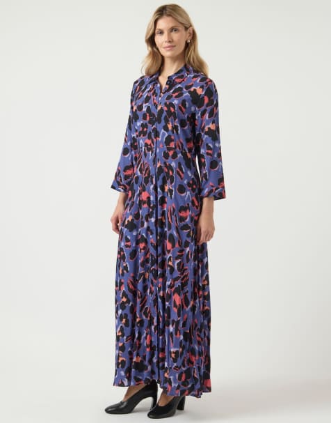 YAS - Jurk in blauw - view 1